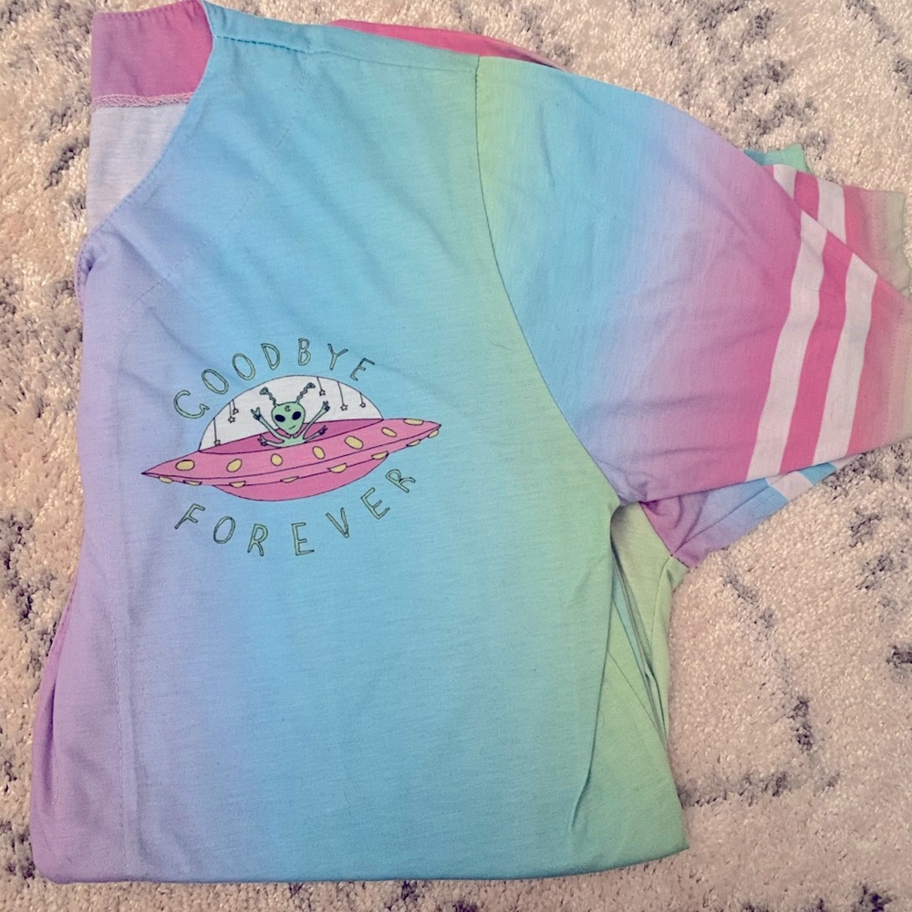 Pastel rainbow raver jersey